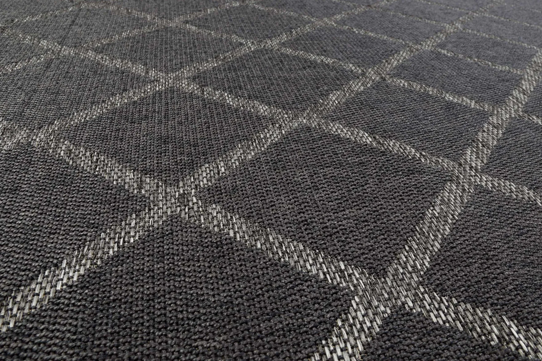Esprit Teppich In & Outdoor Blau Grau "Rhomb"