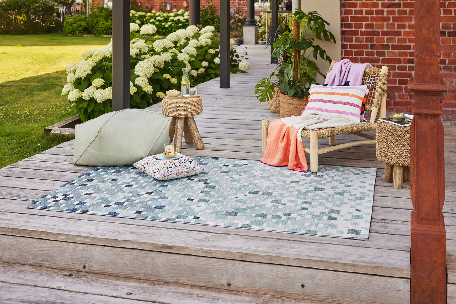 Esprit Teppich In- und Outdoor Blau Grün "Pacific"