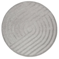 Esprit Teppich In- und Outdoor Rund Grau Silber