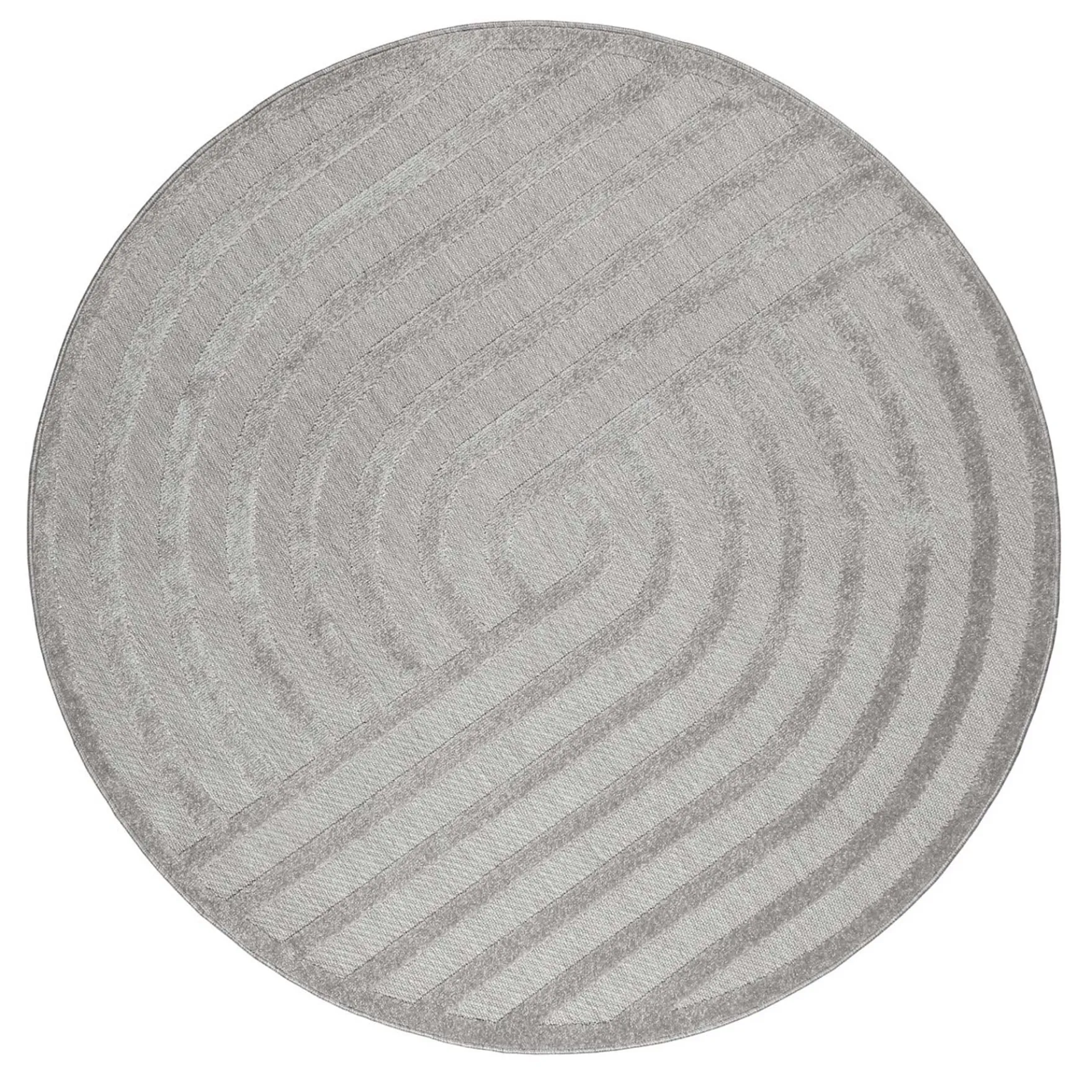 Esprit Teppich In- und Outdoor Rund Grau Silber "Spirit"