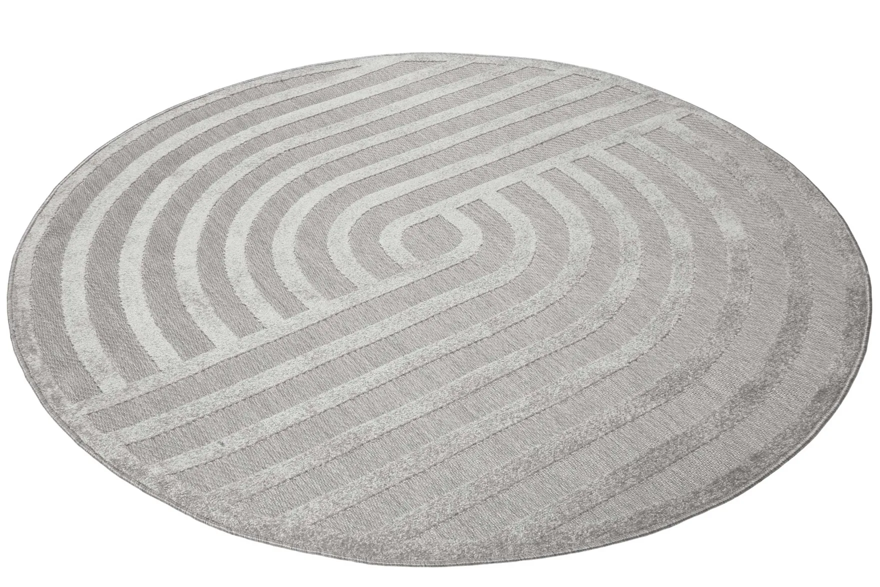 Esprit Teppich In- und Outdoor Rund Grau Silber "Spirit"