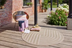 Esprit Teppich In- und Outdoor Rund Beige Sand
