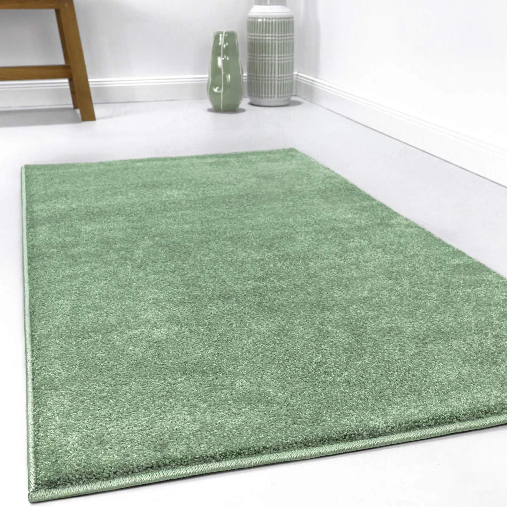 Esprit Teppich Mint Grün Kurzflor soft und weich "Campus"