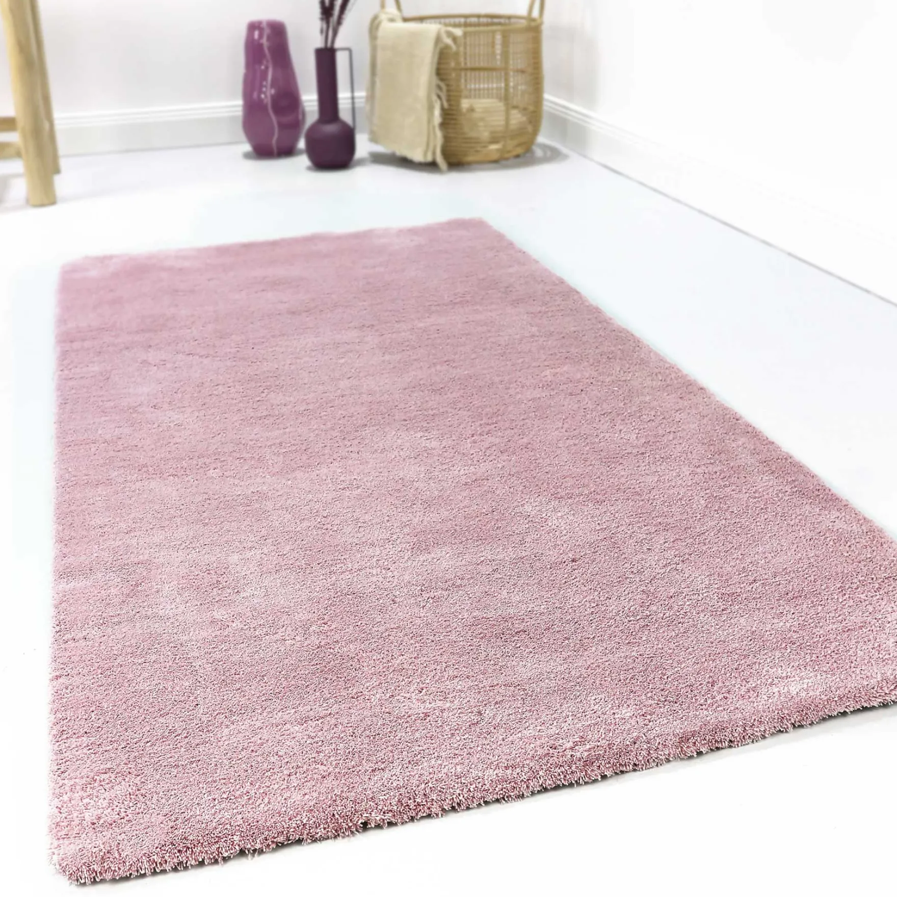 Esprit Teppich pastell Rosa Hochflor "Loft"