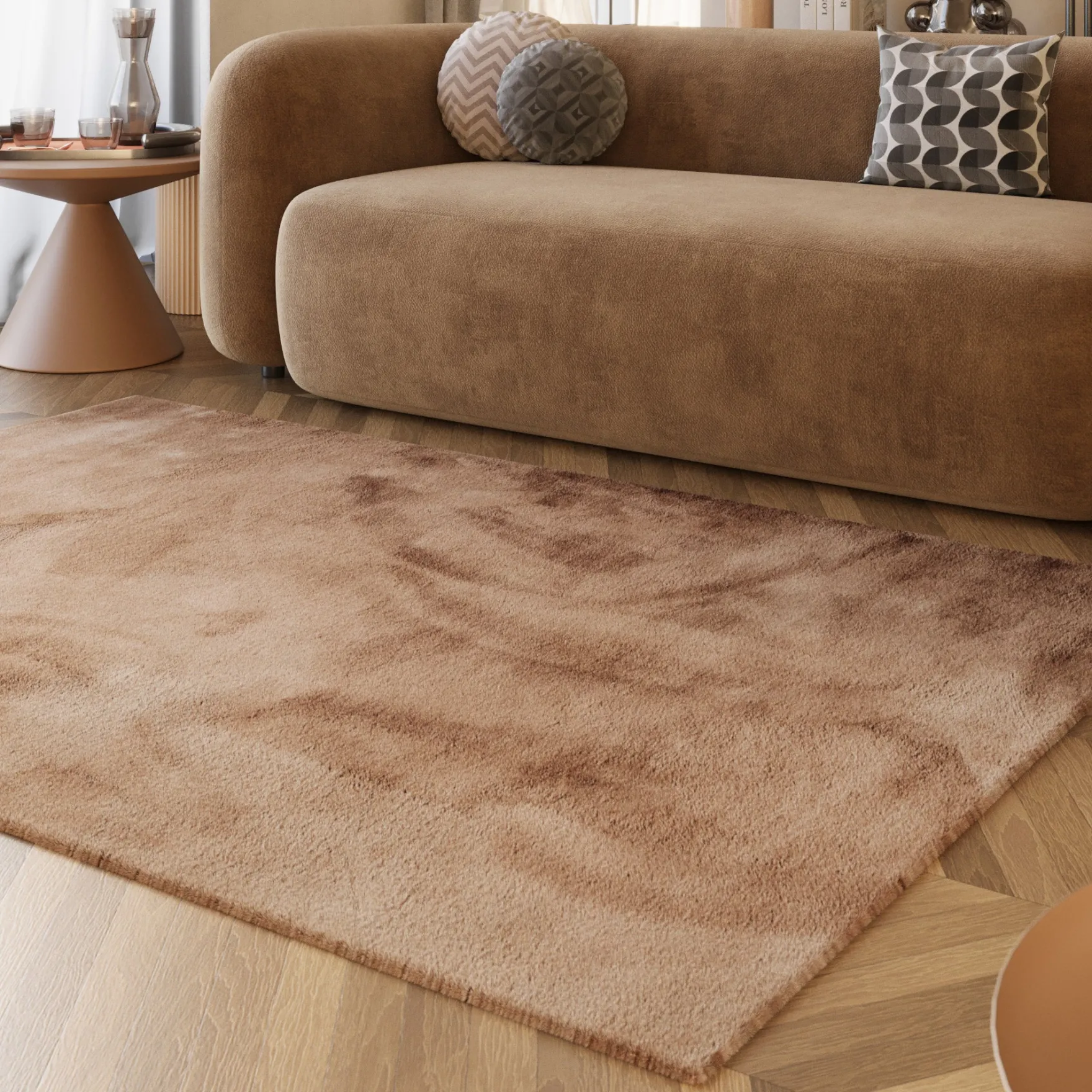 Esprit Teppich Puder Rosa und sehr flauschig Hochflor "Alice"