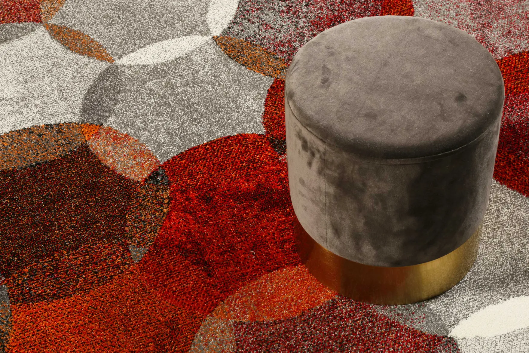 Esprit Teppich Rot Grau "Modernina"