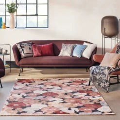 Esprit Teppich Rot Terracotta Sand Beige Grau