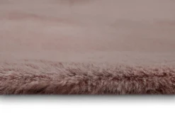 Esprit Teppich Rund Altrosa und sehr flauschig Hochflor "Alice"