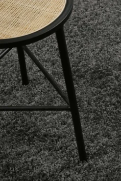 Esprit Teppich Rund Anthrazit Hochflor