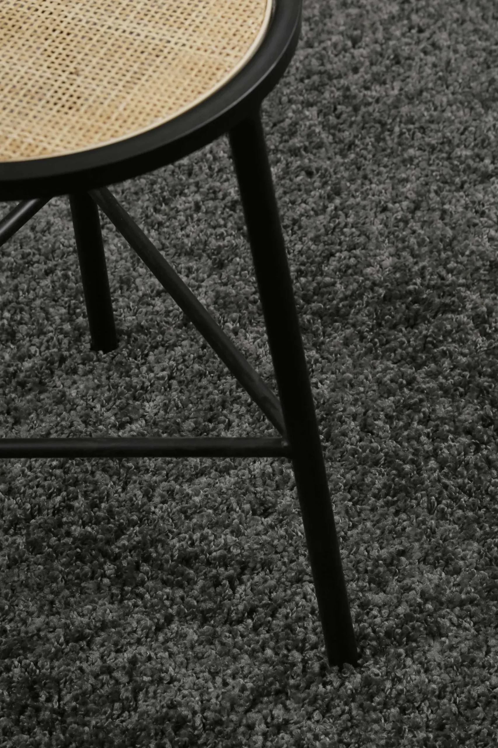 Esprit Teppich Rund Anthrazit Hochflor "#Whisper Shag"