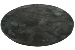 Esprit Teppich Rund Anthrazit Hochflor