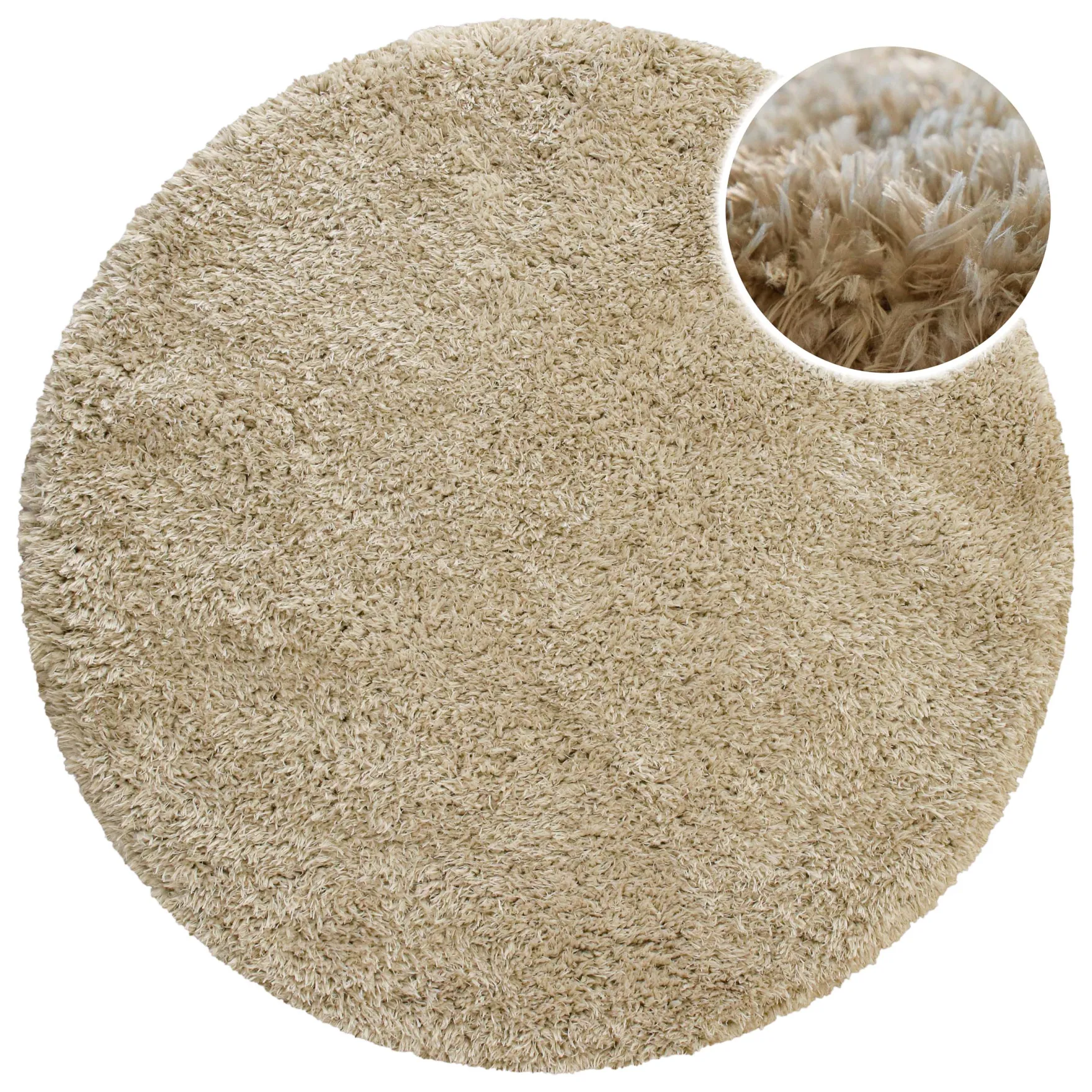 Esprit Teppich Rund Beige Sand weich soft & nachhaltig "Yogi"