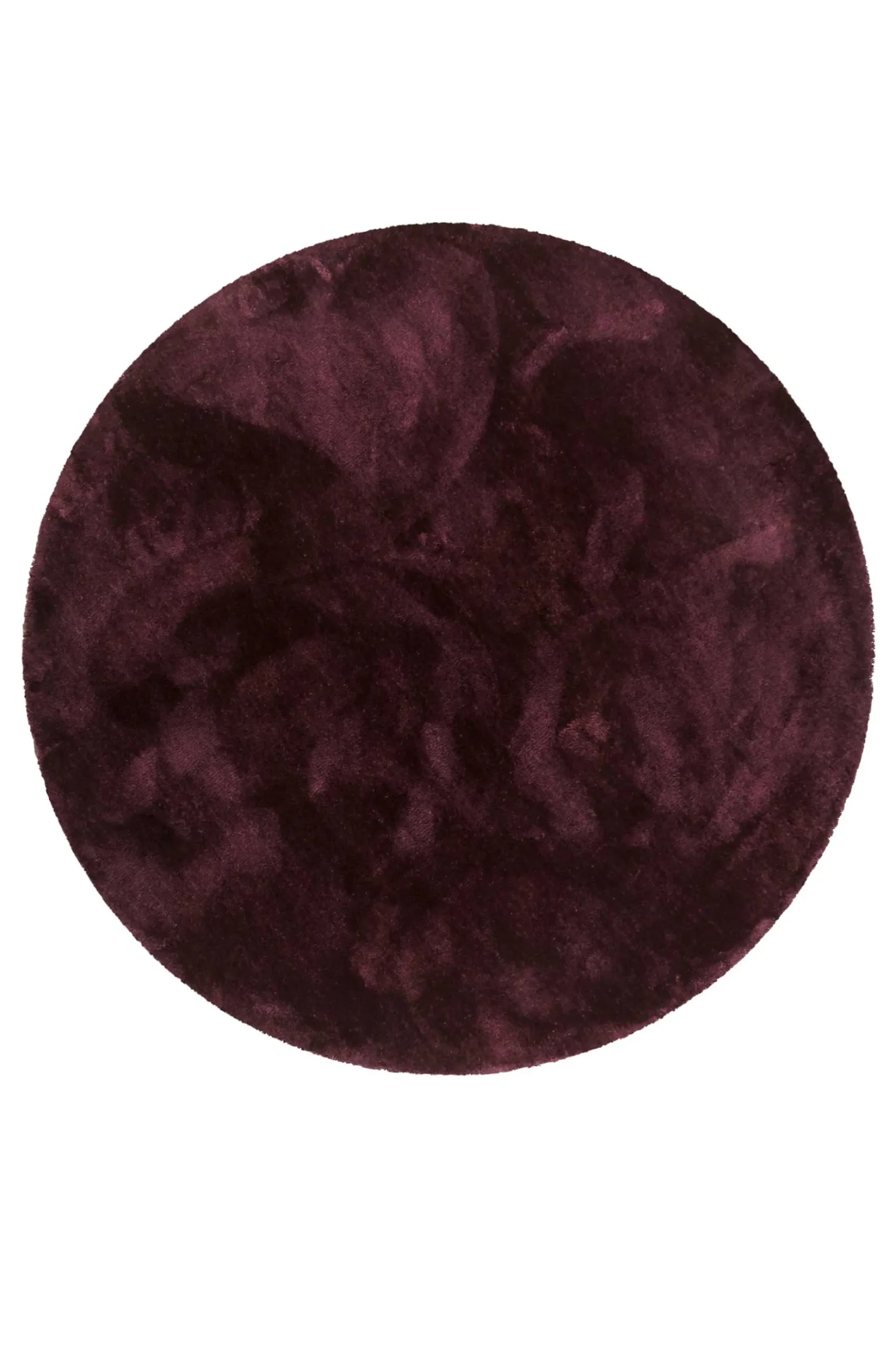 Esprit Teppich Rund Bordeaux Rot Hochflor "Relaxx"