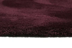 Esprit Teppich Rund Bordeaux Rot Hochflor "Relaxx"