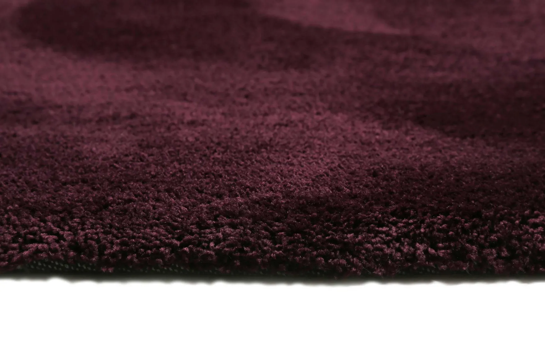 Esprit Teppich Rund Bordeaux Rot Hochflor "Relaxx"