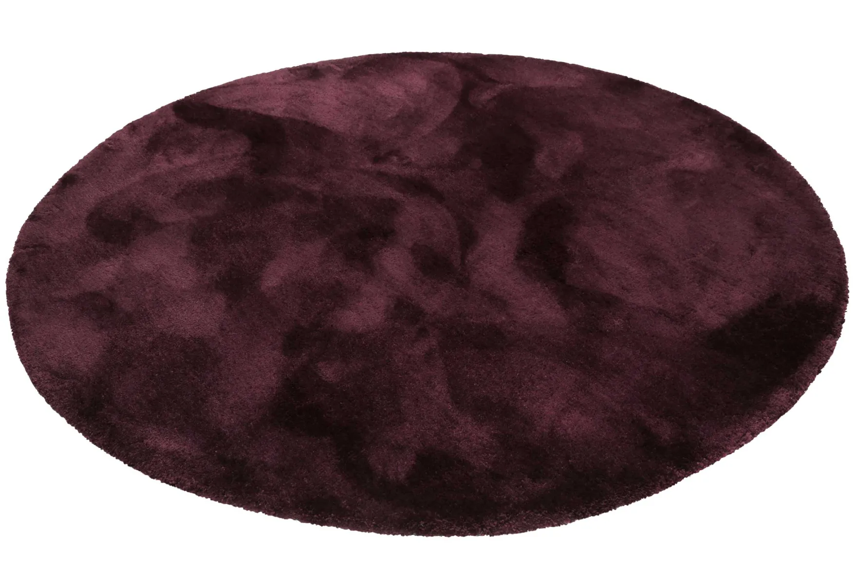 Esprit Teppich Rund Bordeaux Rot Hochflor "Relaxx"