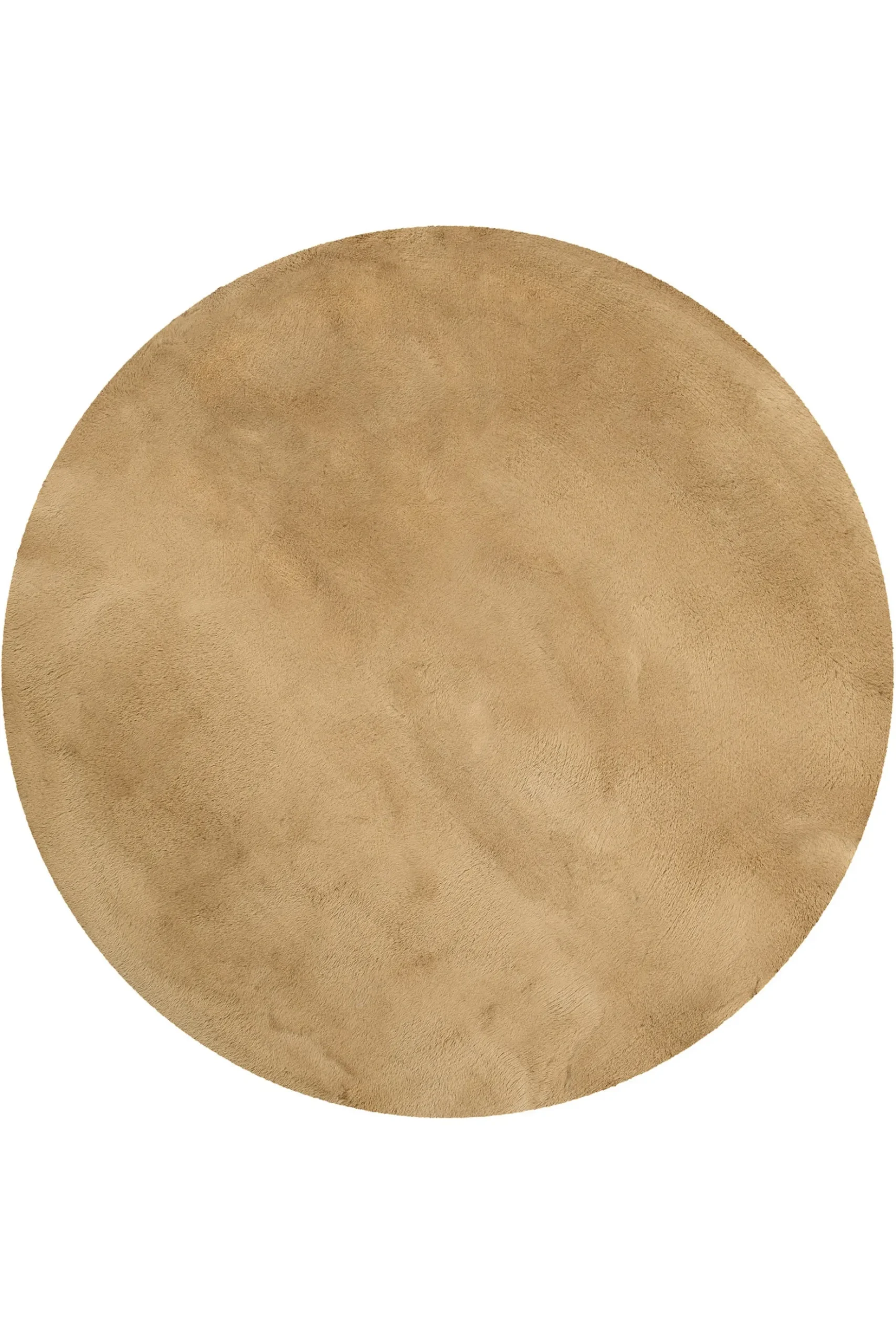 Esprit Teppich Rund Caramel Beige und sehr flauschig Hochflor "Alice"