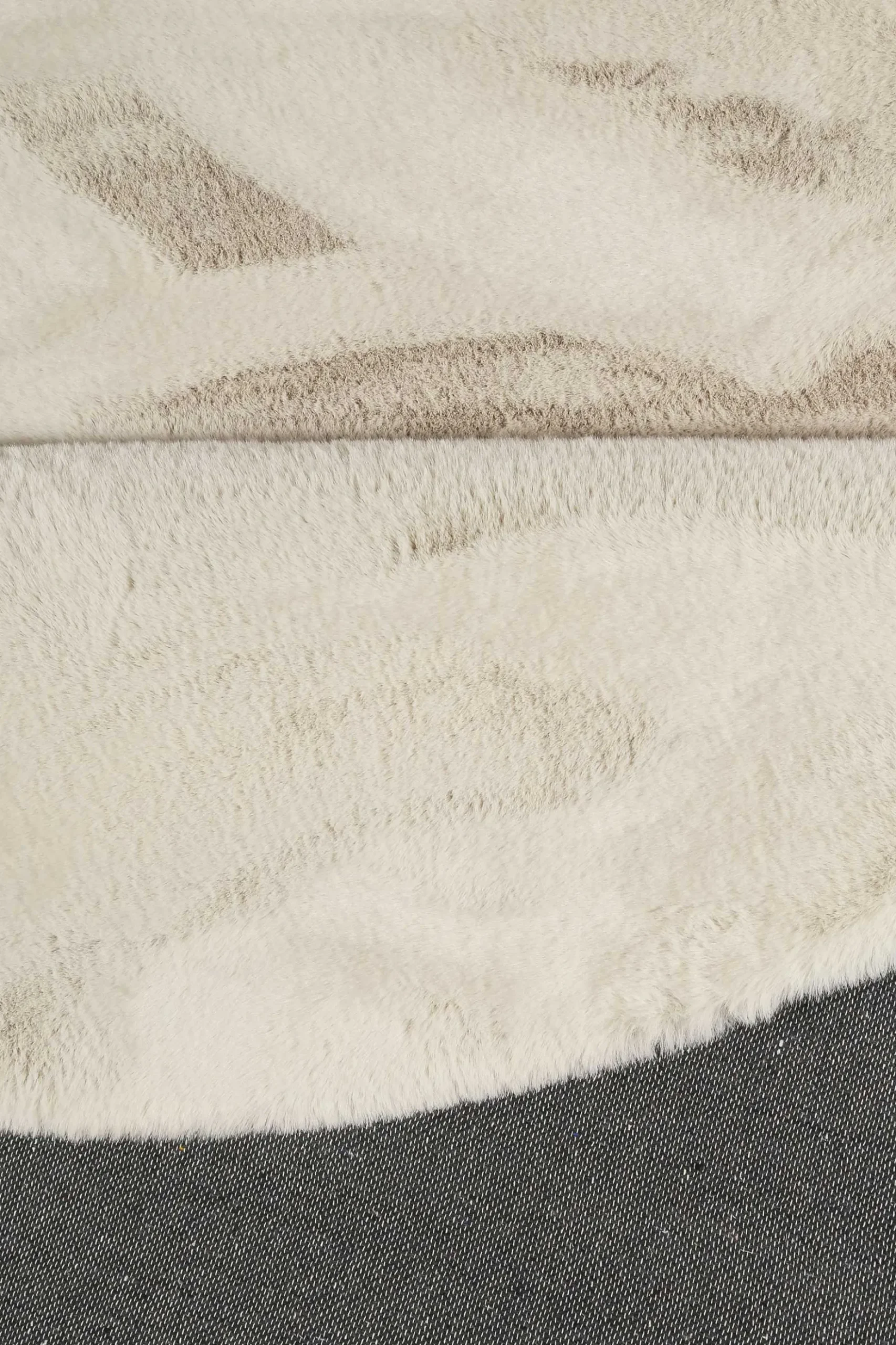 Esprit Teppich Rund Creme Beige und sehr flauschig Hochflor "Alice"