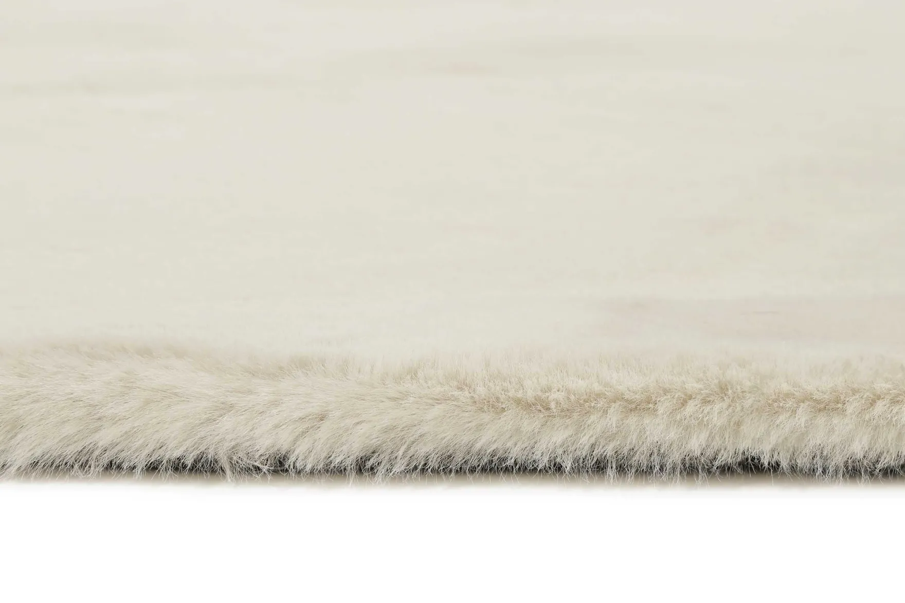 Esprit Teppich Rund Creme Beige und sehr flauschig Hochflor "Alice"