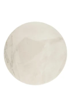 Esprit Teppich Rund Creme Beige und sehr flauschig Hochflor