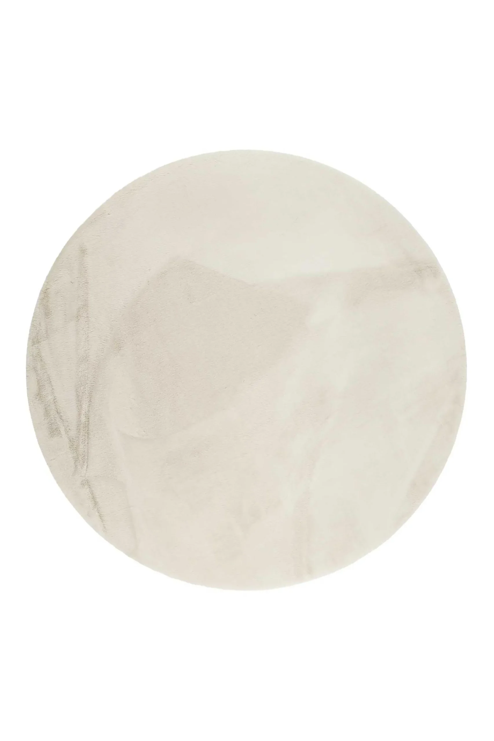 Esprit Teppich Rund Creme Beige und sehr flauschig Hochflor "Alice"