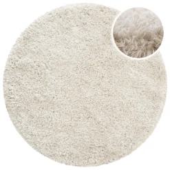 Esprit Teppich Rund Creme Beige weich soft & nachhaltig "Yogi"