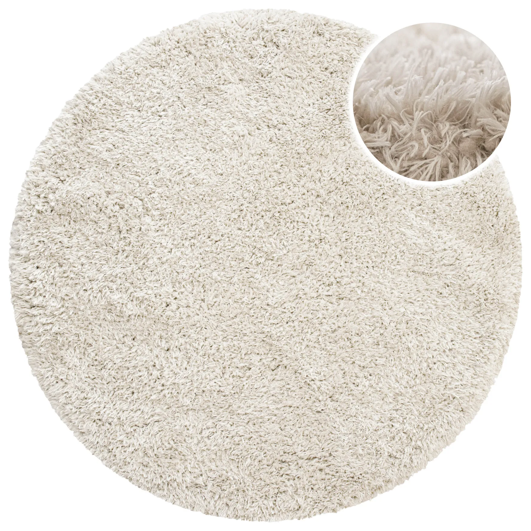 Esprit Teppich Rund Creme Beige weich soft & nachhaltig "Yogi"