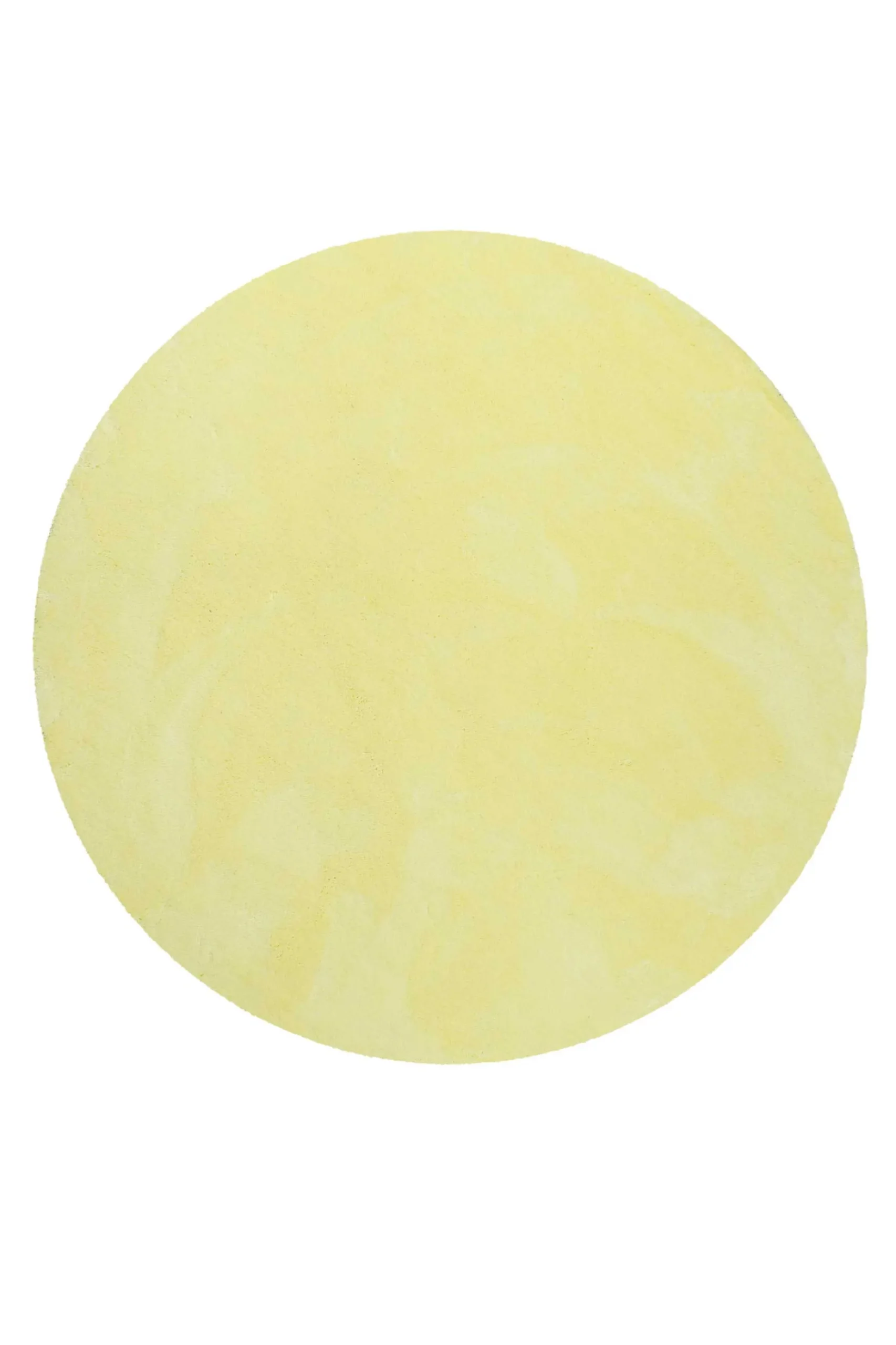 Esprit Teppich Rund Gelb Hochflor "Relaxx"