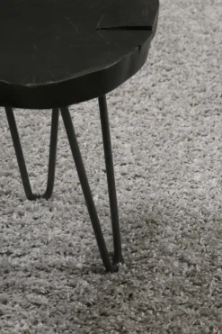 Esprit Teppich Rund Hellgrau Hochflor