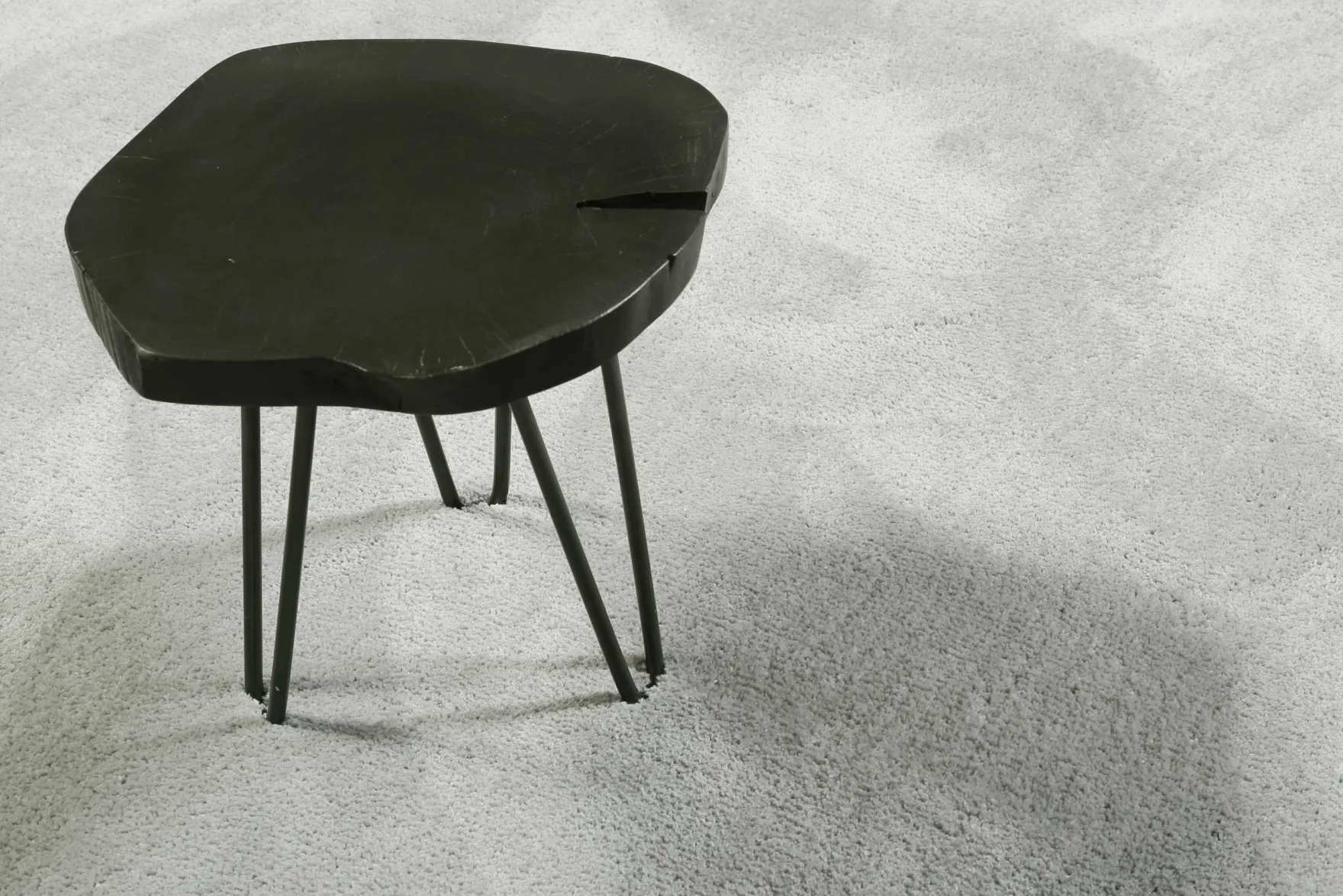 Esprit Teppich Rund Hellgrau Hochflor "Relaxx"