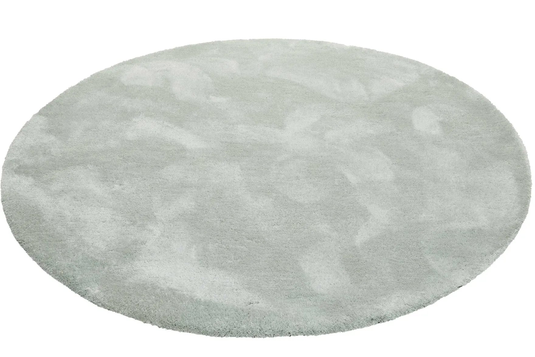 Esprit Teppich Rund Hellgrau Grün Hochflor "Relaxx"
