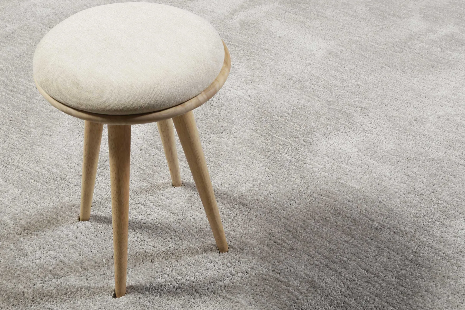 Esprit Teppich Rund Hellgrau Creme meliert Hochflor "Relaxx"