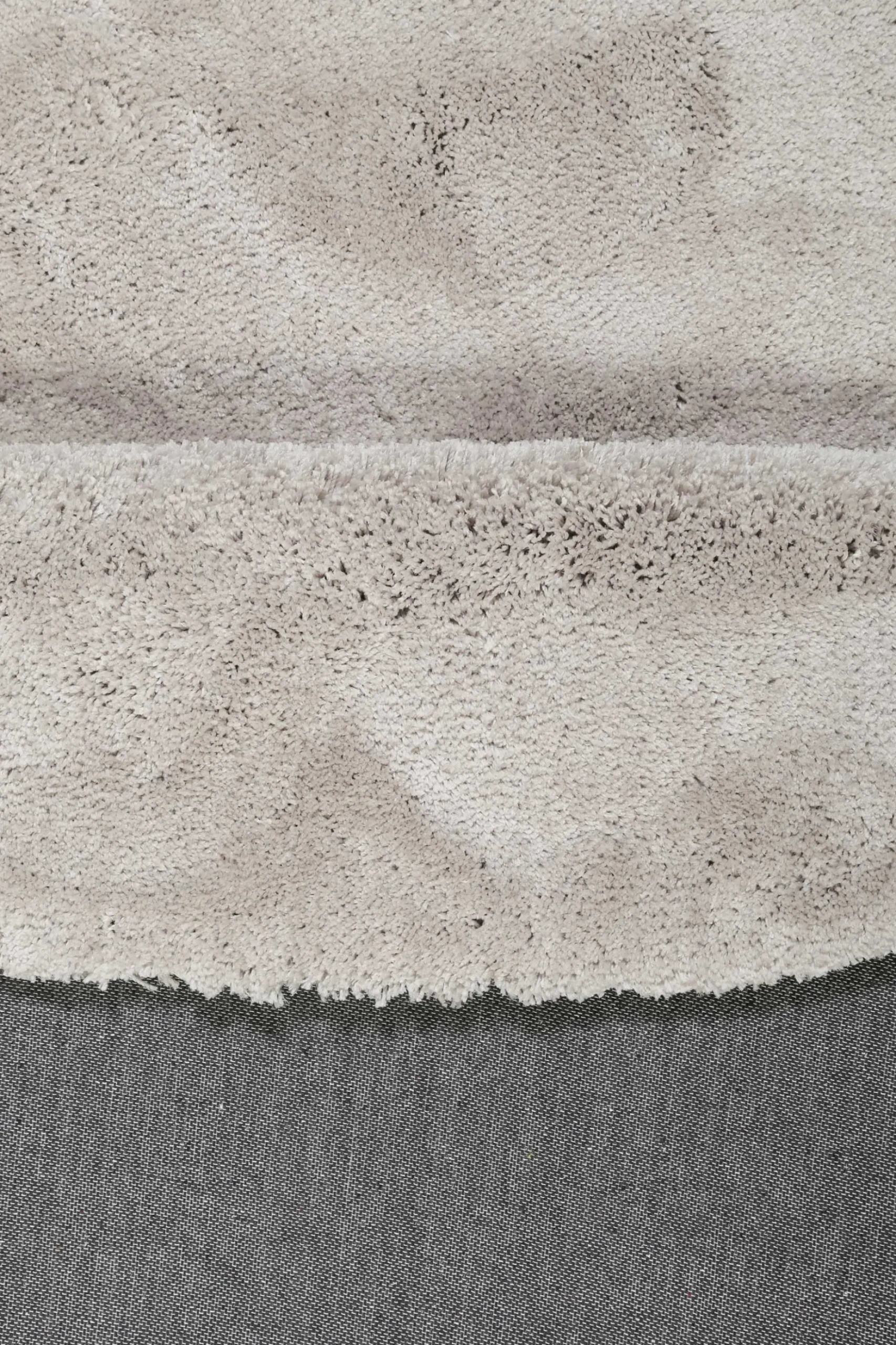 Esprit Teppich Rund Hellgrau Creme Hochflor "Relaxx"