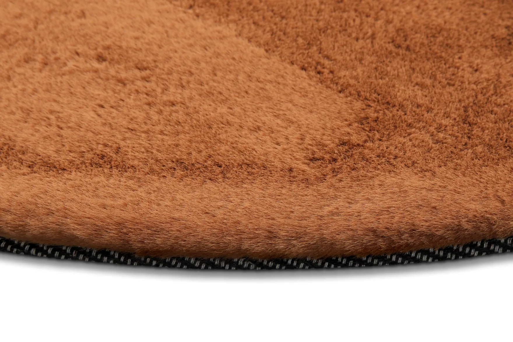 Esprit Teppich Rund Kupfer Rot und sehr flauschig Hochflor "Alice"