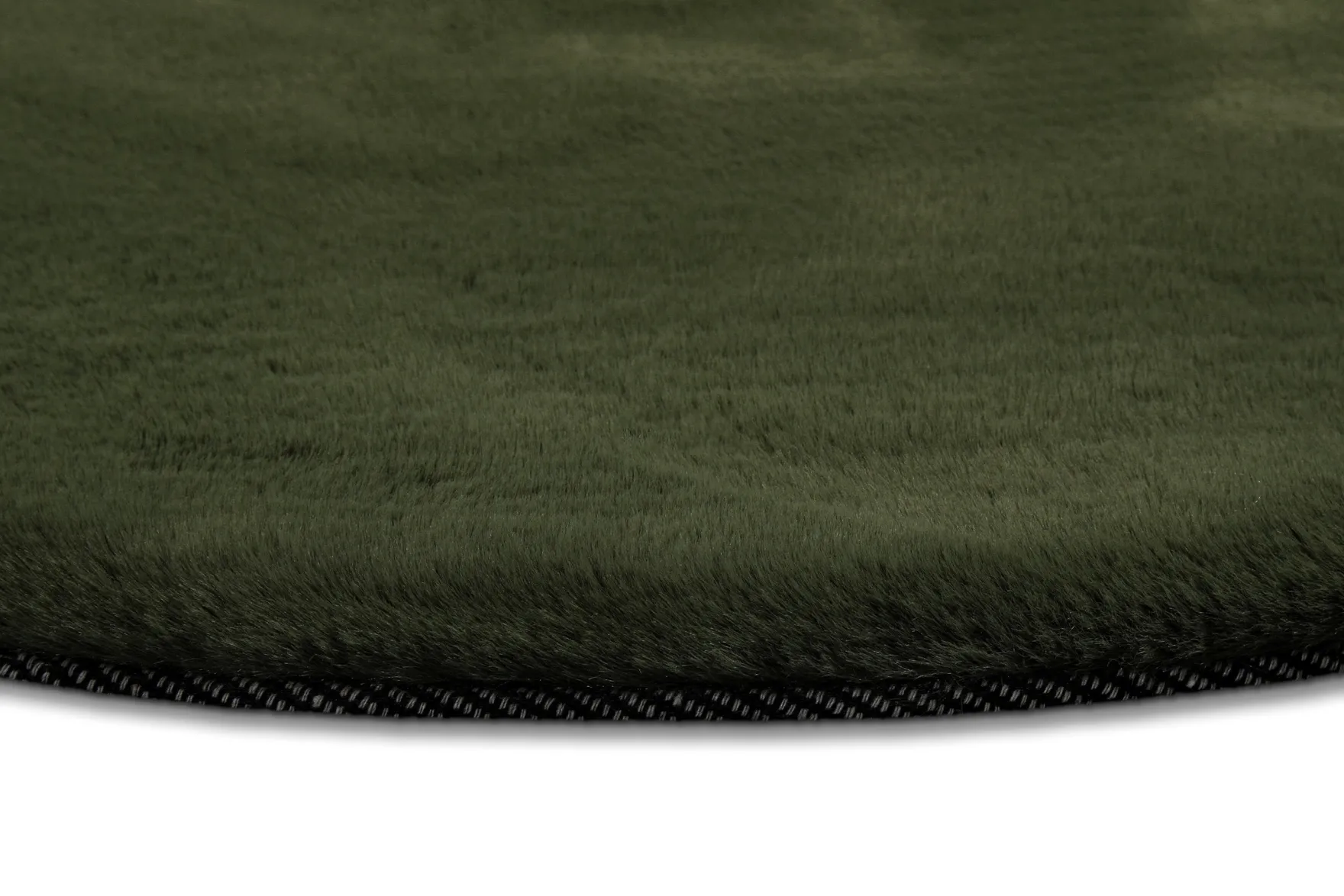 Esprit Teppich Rund Oliv Grün und sehr flauschig Hochflor "Alice"