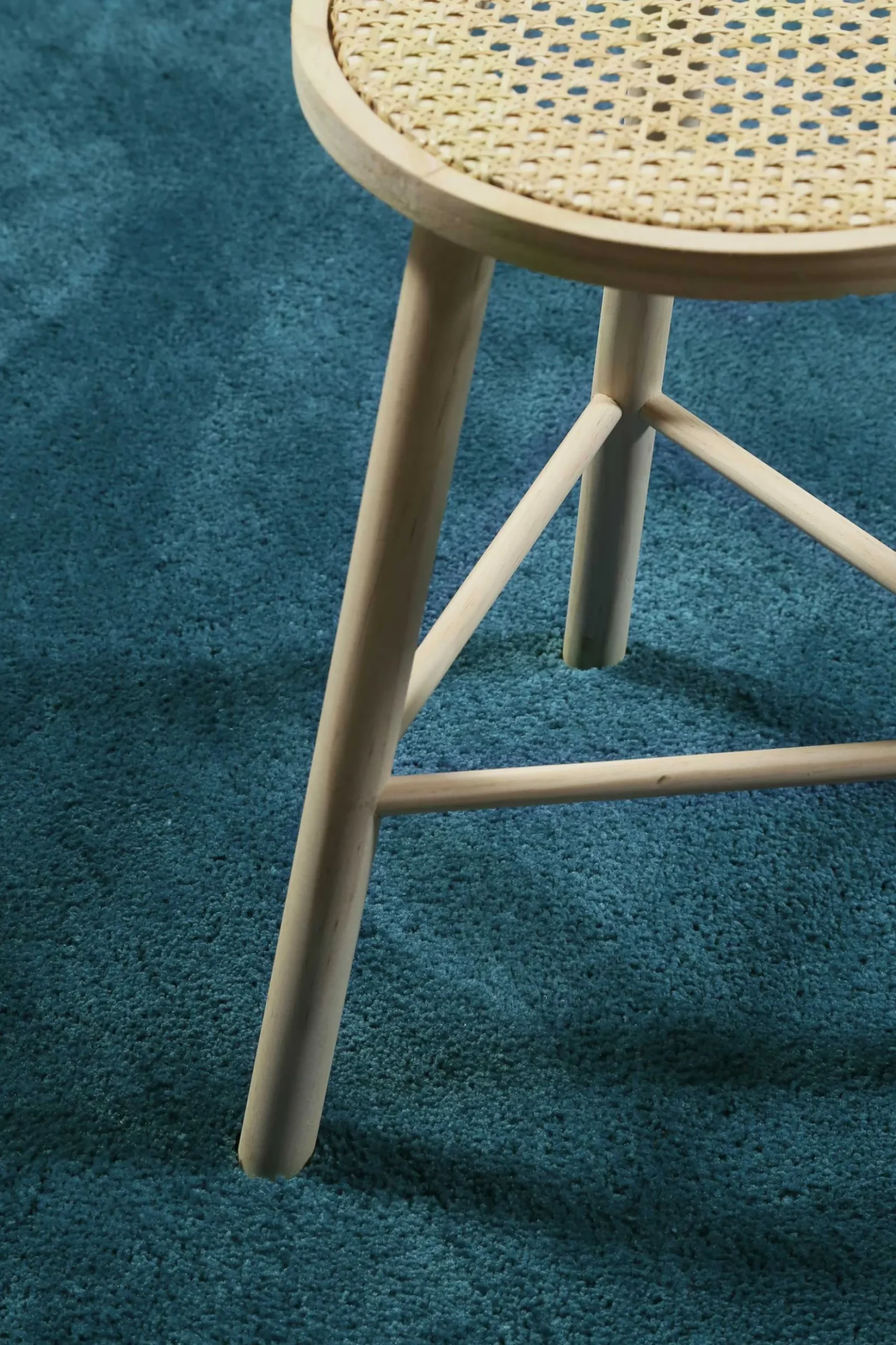 Esprit Teppich Rund Petrol Hochflor "Relaxx"