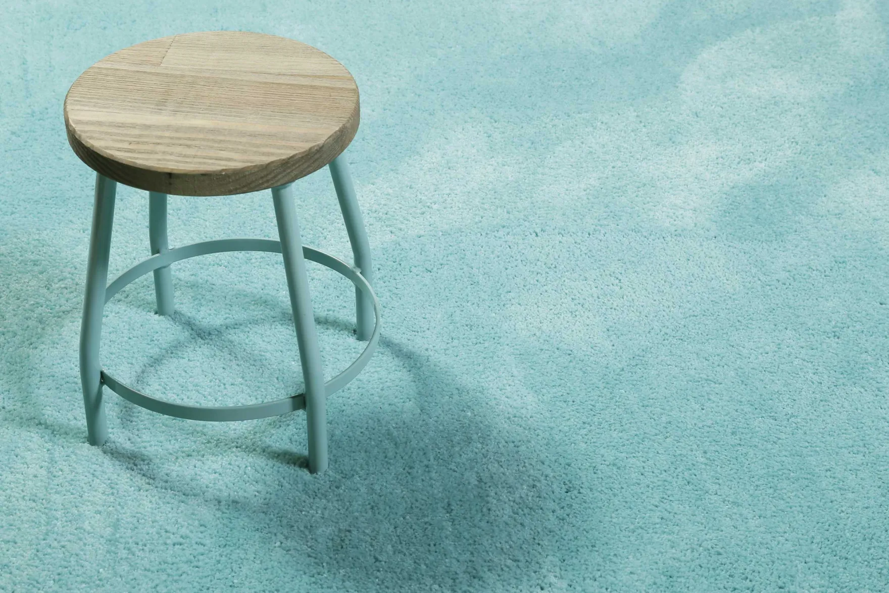 Esprit Teppich Rund Türkis Hochflor "Relaxx"