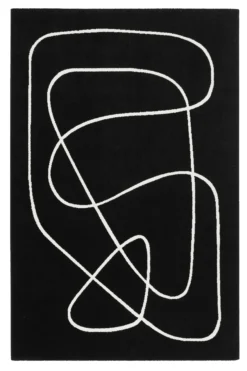 Esprit Teppich Schwarz Weiß Kurzflor "Artist"