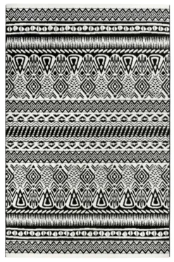 Esprit Teppich Schwarz Weiß Kurzflor "Black & White"