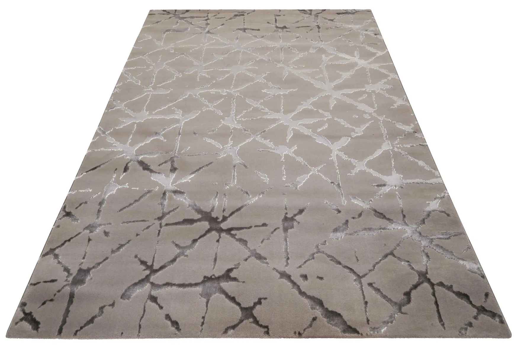Esprit Teppich Taupe Grau Kurzflor "Solveig"