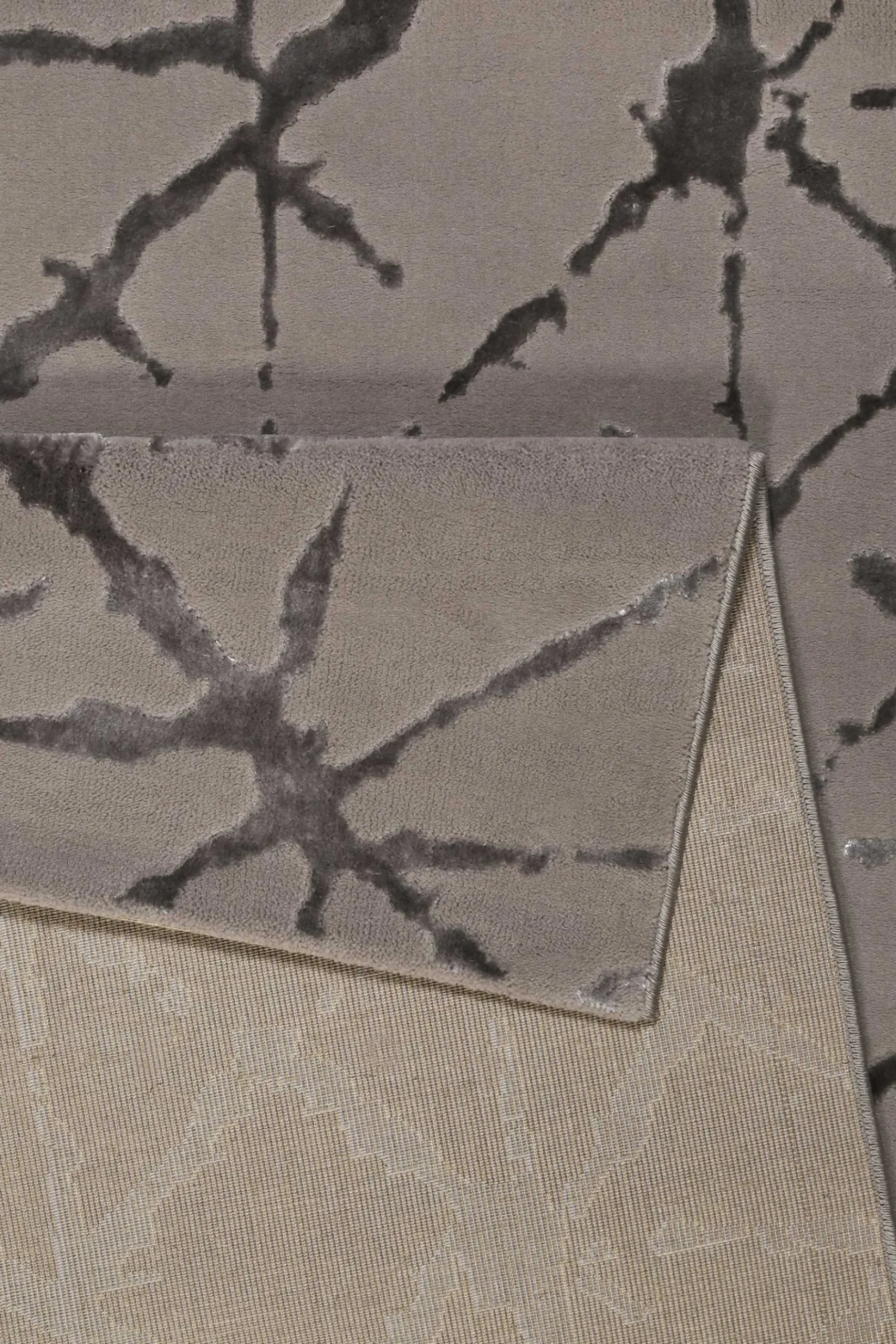 Esprit Teppich Taupe Grau Kurzflor "Solveig"