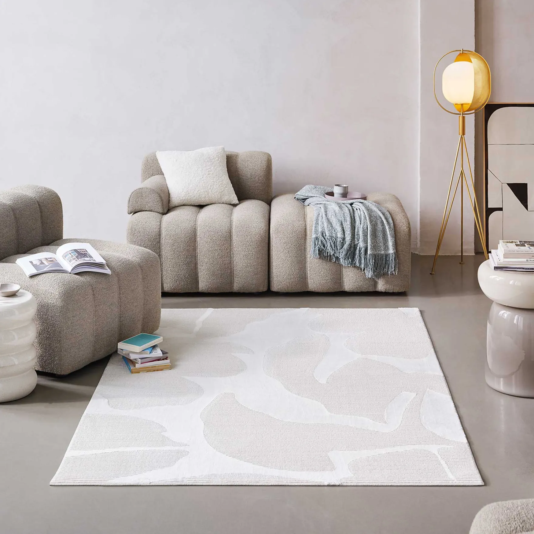 Esprit Teppich Weiß Creme "Sara"