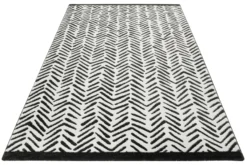 Esprit Teppich Weiß Schwarz Kurzflor 