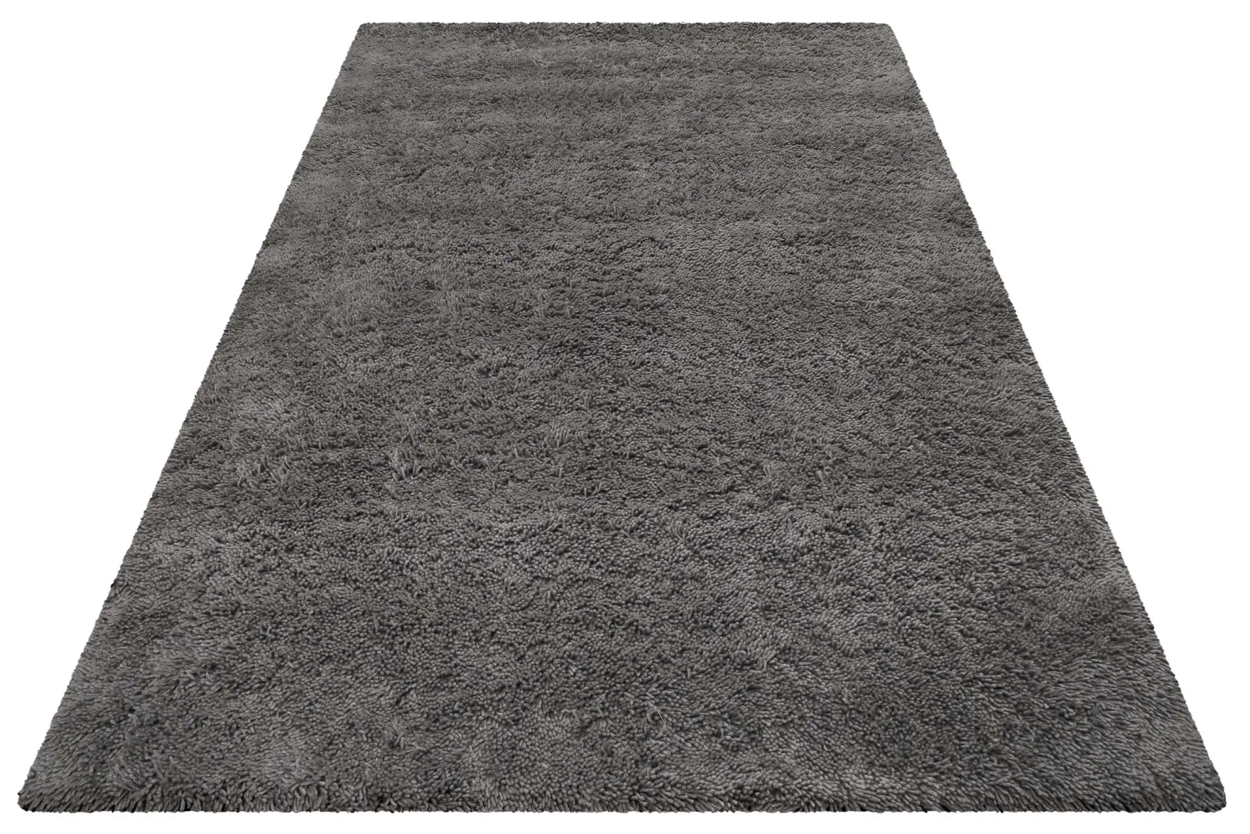 Esprit Wollteppich Shaggy Grau Hochflor "Seattle Shag"