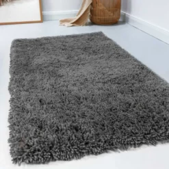 Esprit Wollteppich Shaggy Grau Hochflor