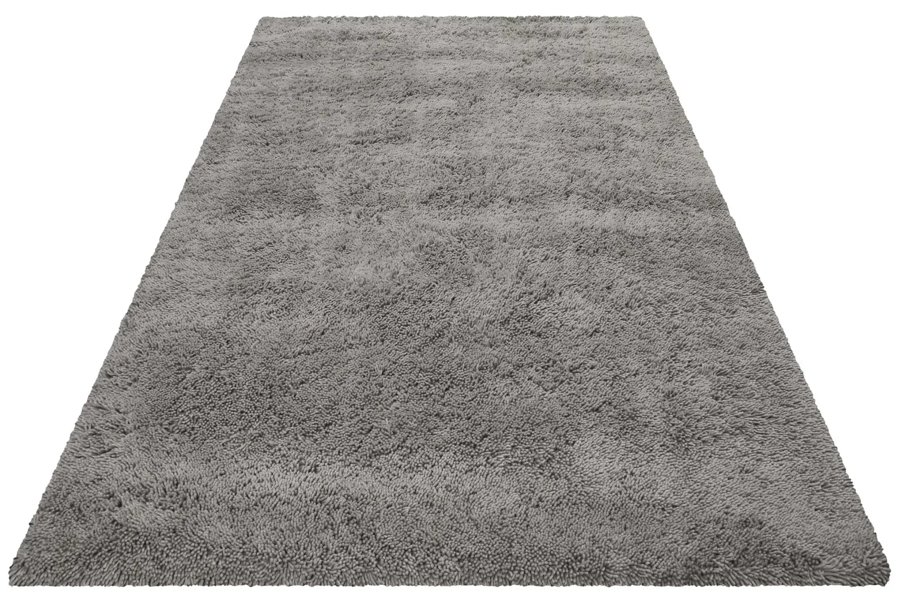 Esprit Wollteppich Shaggy Hellgrau Hochflor "Seattle Shag"
