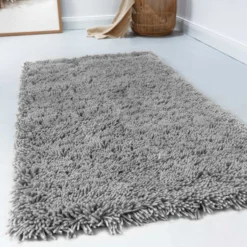 Esprit Wollteppich Shaggy Hellgrau Hochflor