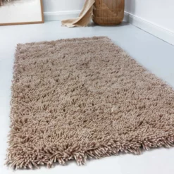Esprit Wollteppich Shaggy Sand Beige Hochflor "Seattle Shag"