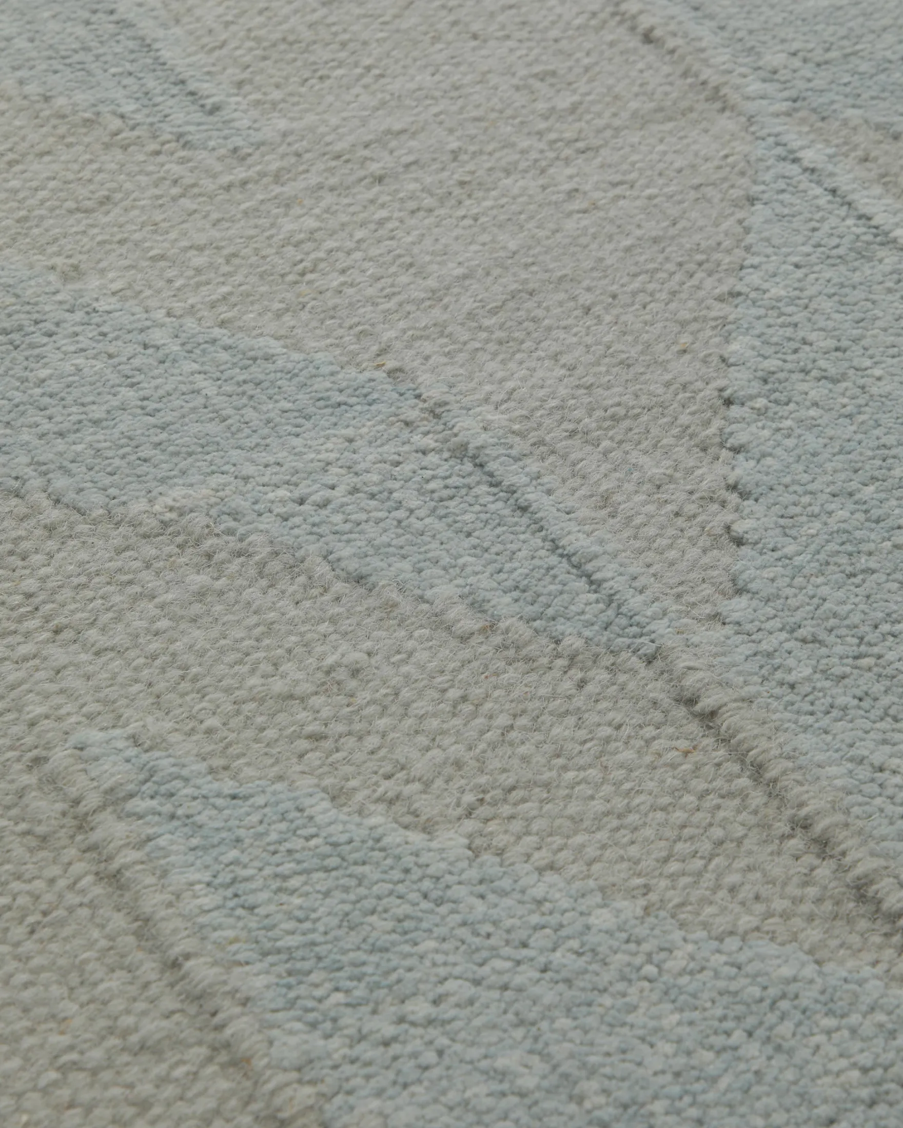 Fall Handwebteppich Wolle Chenille Chevron mint 160x230 cm