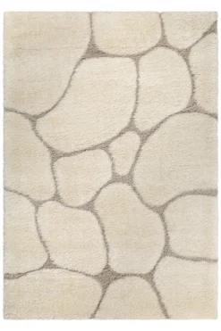 2 für 1 Aktion: Hochflor Teppich Creme Beige 